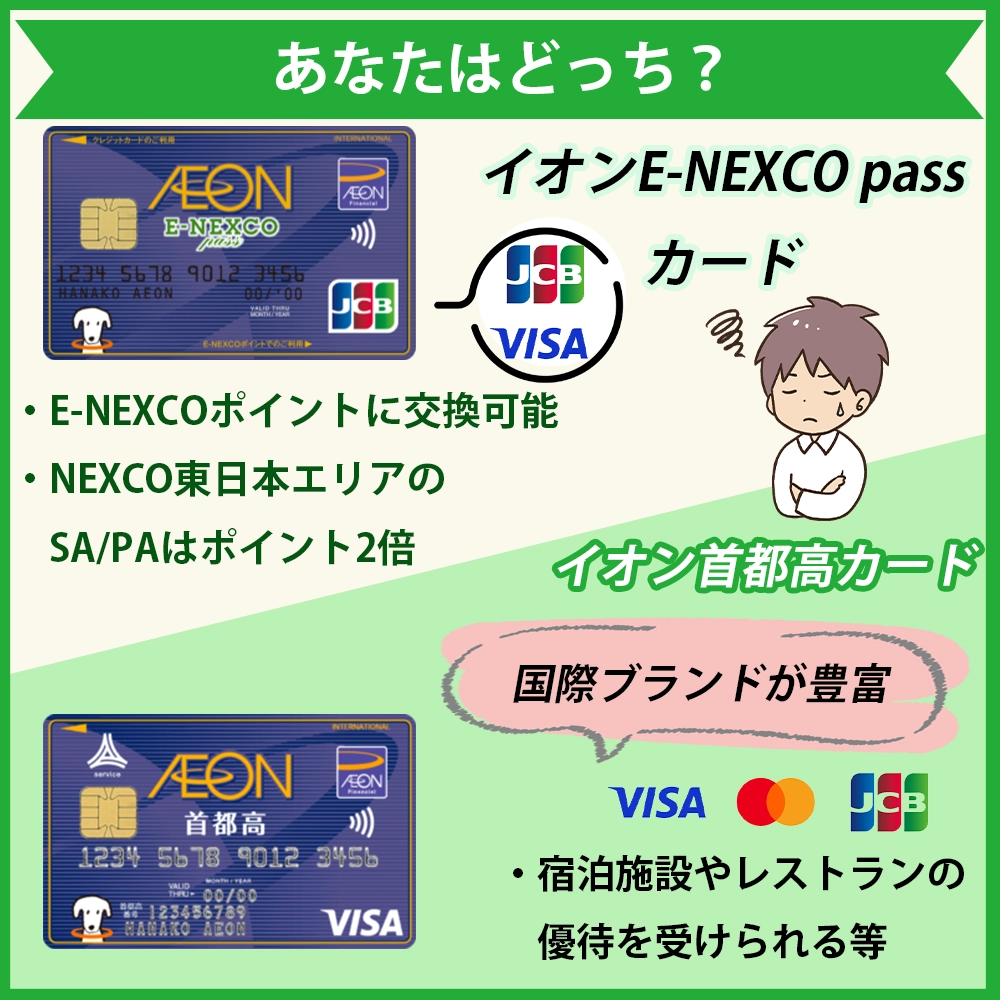 【違いを比較】イオンE-NEXCO passカードとイオン首都高カードはどっちがおすすめ？