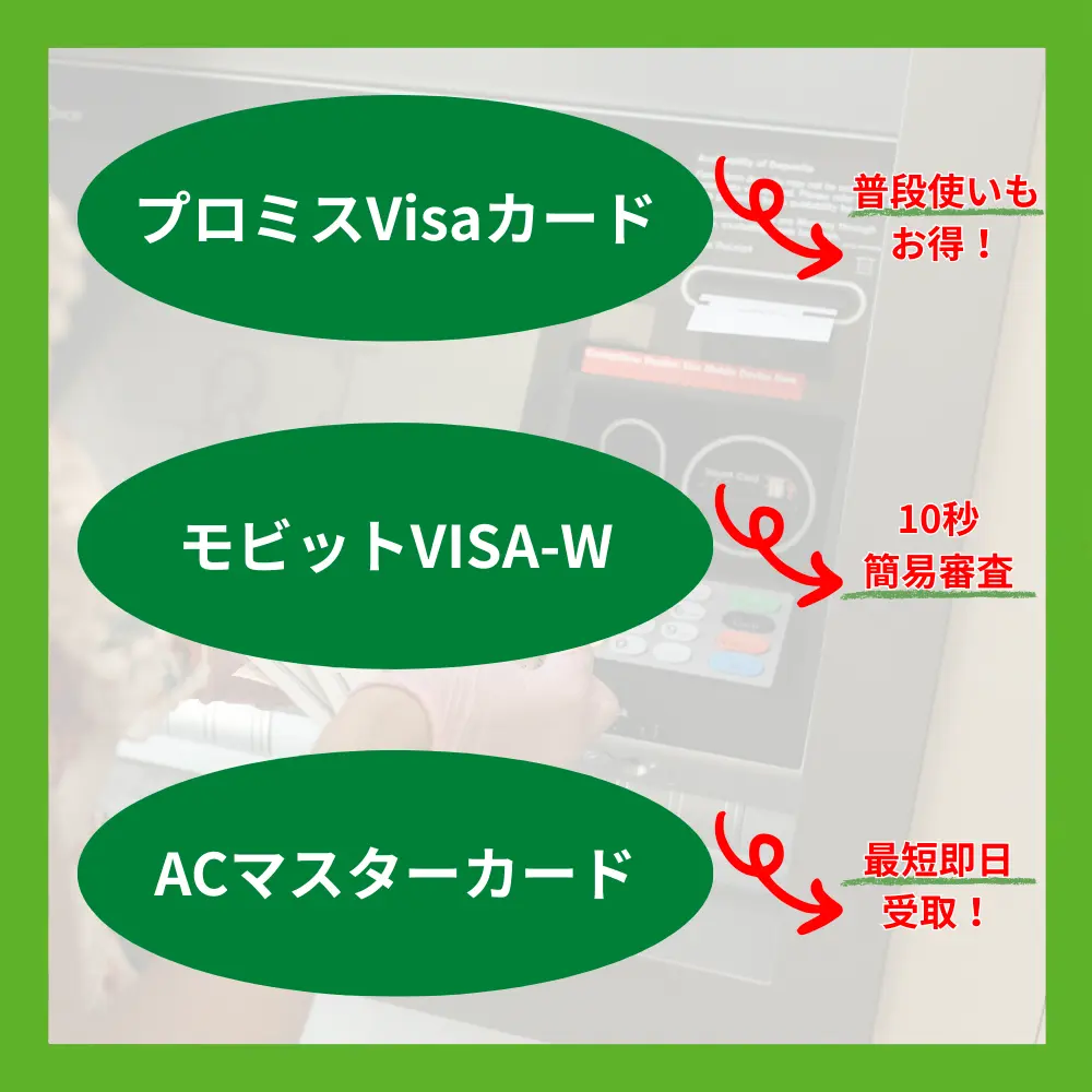 カードローン付帯のおすすめクレジットカード